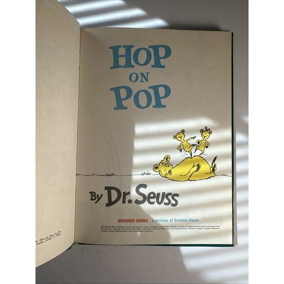 Hop on Pop by Dr. Seuss First Edition Book Club 1963 Hardcover - Picture 9 of 10